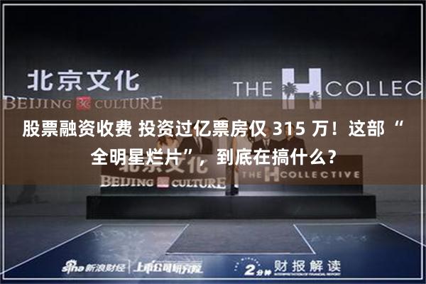 股票融资收费 投资过亿票房仅 315 万！这部 “全明星烂片”，到底在搞什么？